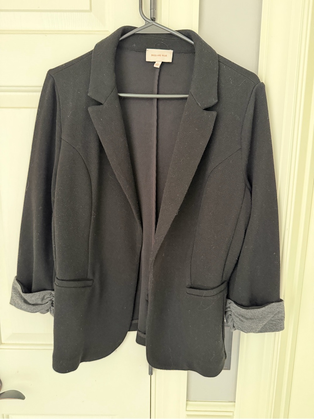 Skies Are Blue Black Relaxed Blazer Jacket